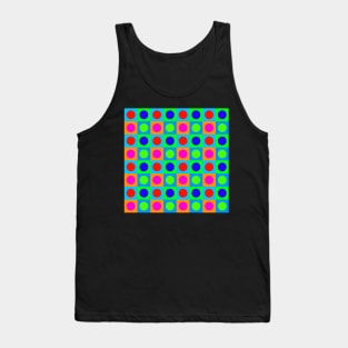 red blue green and orange geometrical design Tank Top